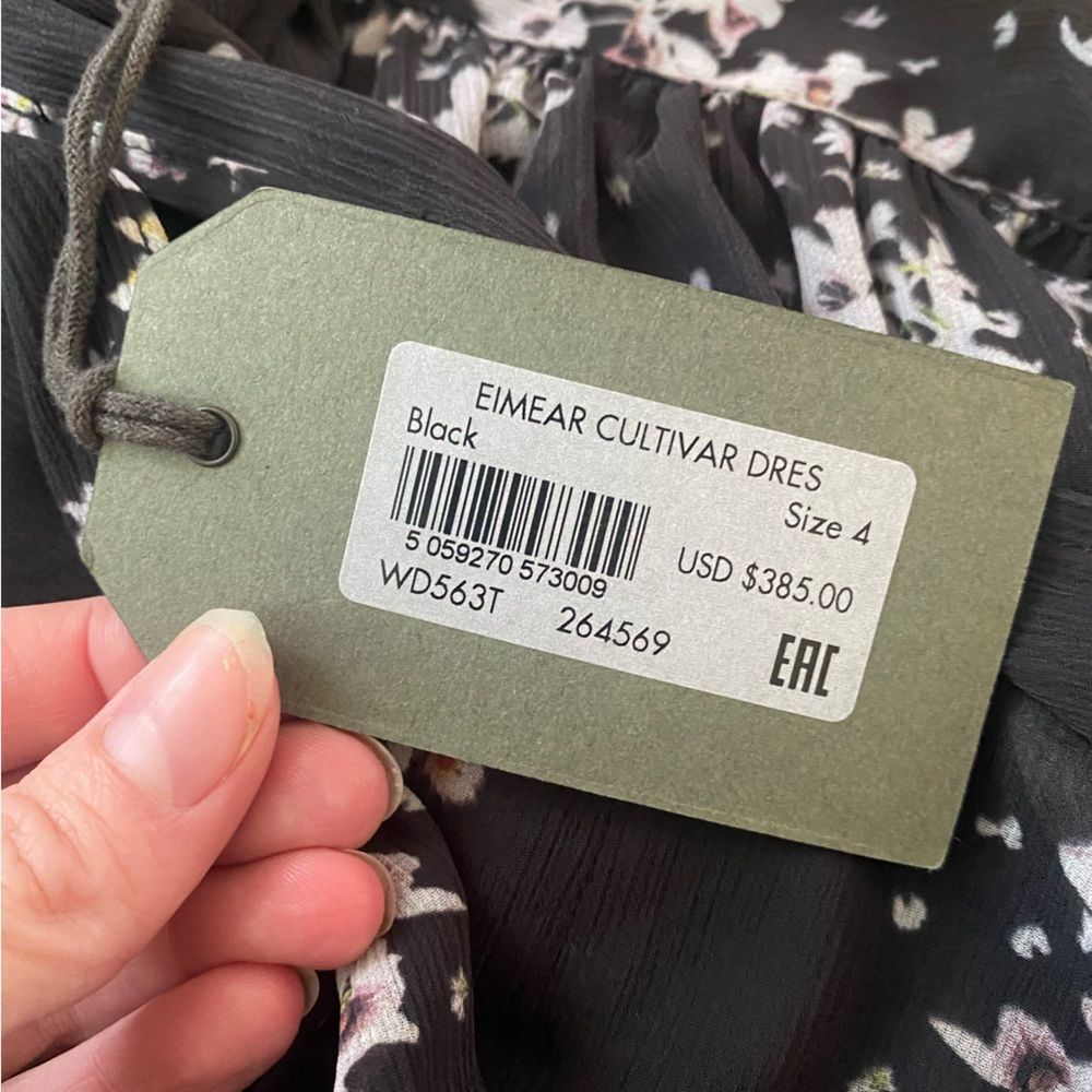 All Saints | NWT Eimear Cultivar Sheer Long Sleeve Maxi Dress - Picture 4 of 10